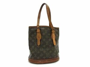 1円 LOUIS VUITTON ルイヴィトン M42238 モノグラム バケットPM プチバケット バケツ型 トートバッグ レディース ブラウン系 BI0862