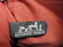 1円 HERMES エルメス フールトゥPM キャンバス シルバー金具 ハンドバッグ トート レディース メンズ テラコッタ系 CC1481_画像6