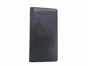 1円 ■美品■ LOUIS VUITTON ルイヴィトン M30501 タイガ ポルトフォイユ ブラザ 二つ折り 長財布 ウォレット メンズ ブラック系 AV5885