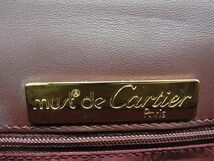 1円 ■美品■ Cartier カルティエ マストライン レザー ワンショルダーバッグ 肩掛けかばん レディース ボルドー系 AV5816_画像6