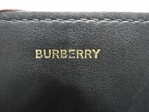 1円 ■美品■ BURBERRY バーバリー ヘロン TBモノグラム レザー 二つ折り 長財布 ウォレット レディース メンズ ブラック系 AX1188_画像5