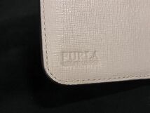 1円 ■極美品■ FURLA フルラ レザー 二つ折り 財布 札入れ 小銭入れ カード入れ ウォレット レディース ライトブルー系 AX1784_画像6