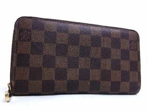 1円 LOUIS VUITTON ルイヴィトン N60015 ダミエ ジッピーウォレット ラウンドファスナー 長財布 ウォレット 札入れ ブラウン系 BG6475S1