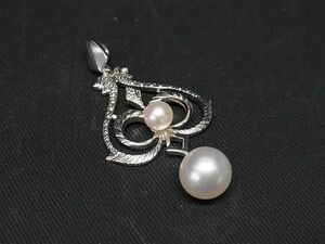 1円 ■極美品■ MIKIMOTO ミキモト 本真珠 アコヤ真珠 パール 約5mm SV925 ネックレストップ アクセサリー レディース シルバー系 AT9863