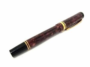 1円 ■美品■ PARKER パーカー ペン先18K 750 18金 万年筆 筆記用具 文房具 ステーショナリー ボルドー系×ブラック系 AS8475