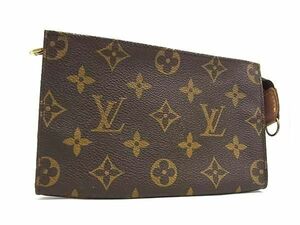 1円 ■美品■ LOUIS VUITTON ルイヴィトン モノグラム バケット用ポーチ USA アメリカ製 マルチケース 小物入れ ブラウン系 CC1832