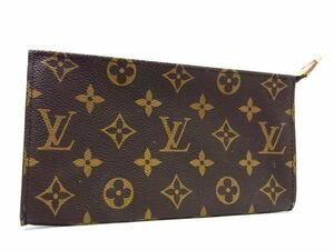 1円 ■美品■ LOUIS VUITTON ルイヴィトン モノグラム バケット用ポーチ マルチケース 小物入れ レディース メンズ ブラウン系 AX2499