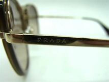 1円 ■極美品■ PRADA プラダ SPR58U サングラス メガネ 眼鏡 レディース メンズ クリアカーキ系 AX2635_画像3