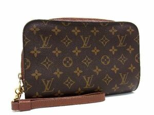 1円 ■ベタなし■美品■ LOUIS VUITTON ルイヴィトン M51790 モノグラム オルセー クラッチ セカンドバッグ メンズ ブラウン系 AV5926