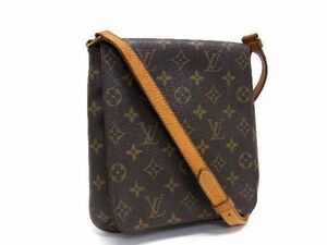 1円 LOUIS VUITTON ルイヴィトン M51258 モノグラム ミュゼット サルサ ショート クロスボディ ショルダーバッグ ブラウン系 BF5517