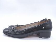 Salvatore Ferragamo フェラガモ ガンチーニ パテントレザー 表記サイズ6 (約23.5cm) パンプス 靴 シューズ ブラック系 DD4254_画像2