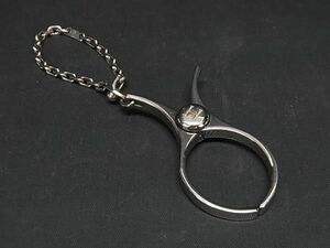 1円 ■美品■ HERMES エルメス フィルー グローブホルダー 手袋ホルダー チャーム レディース メンズ シルバー系 AS9922