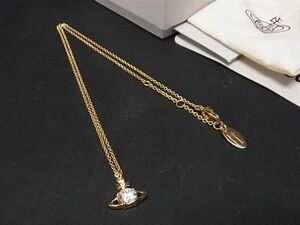 1円 ■極美品■ Vivienne Westwood ヴィヴィアンウエストウッド レイナ オーブ ネックレス アクセサリー レディース ゴールド系 AS6887