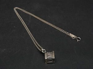 1円 TIFFANY＆Co ティファニー アトラスキューブ SV925 ネックレス ペンダント アクセサリー レディース メンズ シルバー系 AQ6672