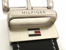 1円 ■極美品■ TOMMY HILFIGER トミーヒルフィガー レザー リバーシブル ベルト サイズ44/110 メンズ ブラック系×ブラウン系 BE9988_画像5