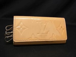 1円 LOUIS VUITTON ルイヴィトン M91358 モノグラムヴェルニ ミュルティクレ4 4連 キーケース 鍵入れ イエロー系 AX2283