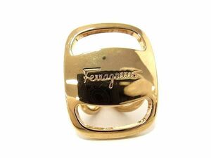 1円 ■美品■ Salvatore Ferragamo フェラガモ ヴァラ スカーフリング スカーフ留め アクセサリー レディース ゴールド系 AY0162