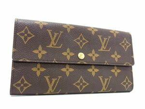 1円 ■極美品■ LOUIS VUITTON ルイヴィトン M61734 モノグラム ポルトフォイユ サラ 二つ折り 長財布 ウォレット ブラウン系 AX1900