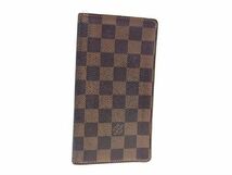 1円 LOUIS VUITTON ルイヴィトン N60825 ダミエ ポルト カルト クレディ 二つ折り 長財布 ウォレット ブラウン系 CD1243_画像1