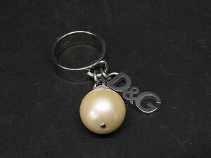 1円 DOLCE＆GABBANA ドルチェ&ガッバーナ フェイクパール リング 指輪 アクセサリー 約11号 レディース シルバー系×アイボリー系 AS8430