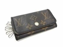 1円 LOUIS VUITTON ルイヴィトン M60165 モノグラムマカサー ミュルティクレ6 6連 キーケース 鍵入れ メンズ ブラウン系 AX2286_画像1