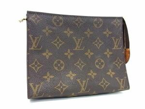 1円 ■美品■ LOUIS VUITTON ルイヴィトン M47544 モノグラム ポシェットトワレ19 ポーチ マルチケース 小物入れ ブラウン系 AV6711