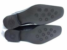 1円 Salvatore Ferragamo フェラガモ レザー ウイングチップ サイズ44(約29.0cm) 靴 シューズ メンズ ブラック系 AX1016_画像4