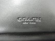 1円 ■美品■ COACH コーチ F25528 シグネチャー PVC トラベル オーガナイザー ラウンドファスナー 長財布 ウォレット ブラック系 AX2391_画像6