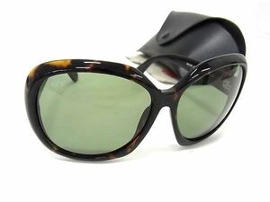 1円 ■美品■ Ray-Ban レイバン RB4098 JACKIE OHH II 710/71 べっ甲調 サングラス メガネ 眼鏡 ブラック系 AX1411