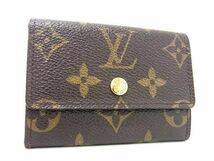 1円 LOUIS VUITTON ルイヴィトン M61930 モノグラム ポルトモネ プラ コインケース コインパース 小銭入れ ブラウン系 AU8586_画像1