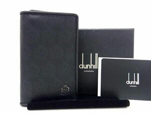1円 ■極美品■ dunhill ダンヒル ウィンザー PVC 連 キーケース 鍵入れ メンズ ブラック系 AW2737