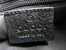 1円 GUCCI グッチ 001 3348 001274 ジャッキー ナイロンキャンバス×レザー ワンショルダーバッグ ハンドバッグ 肩掛け ブラック系 AV5209_画像6