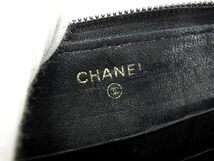 1円 CHANEL シャネル ココマーク キャビアスキン ラウンドファスナー 長財布 ウォレット 小銭入れ 札入れ レディース ブラック系 BG7639_画像5