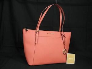 1円 ■極美品■ MICHAEL KORS マイケルコース レザー トートバッグ ショルダーバッグ 肩掛けかばん レディース オレンジ系 AV6198