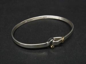 ■美品■ TIFFANY＆Co ティファニー フック＆アイ SV925×K18 750 18金 ブレスレット アクセサリー レディース シルバー系 AX2101