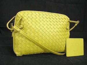 1円 ■美品■ BOTTEGA VENETA ボッテガヴェネタ ノディーニ イントレチャート レザー ミラー付き ショルダーバッグ ポシェット AX3412