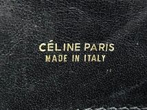 1円 ■極上■本物■ CELINE セリーヌ ヴィンテージ 馬車金具 クロコダイル ワンショルダーバッグ レディース ブラック系 AW1391S1_画像6