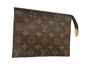 1円 LOUIS VUITTON ルイヴィトン M47544 モノグラム ポシェットトワレ19 マルチケース ポーチ 小物入れ レディース ブラウン系 AW2706