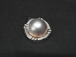 1円 ■極美品■ TASAKI タサキ 本真珠 マベパール 約13mm SV925 ネックレストップ ペンダントトップ アクセサリー シルバー系 AV5231