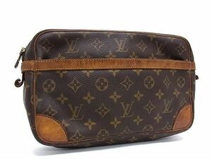 1円 LOUIS VUITTON ルイヴィトン M51845 モノグラム コンビエーニュ28 クラッチバッグ セカンドバッグ マルチケース ブラウン系 BG7392