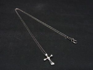 1円 TIFFANY＆Co ティファニー エルサペレッティ スモールクロス SV925 ネックレス ペンダント アクセサリー シルバー系 AM8428