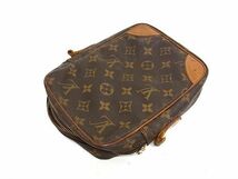 1円 LOUIS VUITTON ルイヴィトン M45266 モノグラム ダヌーブ ショルダーバッグ クラッチバッグ レディース メンズ ブラウン系 BG7397_画像3