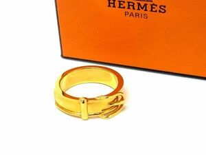 1円 ■新品同様■ HERMES エルメス サンチュール スカーフリング スカーフ留め アクセサリー レディース ゴールド系 AS6407