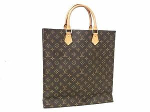 1円 ■極美品■ LOUIS VUITTON ルイヴィトン M51140 モノグラム サックプラ ハンドバッグ トート レディース メンズ ブラウン系 AX3488