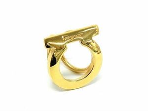 1円 ■美品■ Salvatore Ferragamo フェラガモ ガンチーニ スカーフリング スカーフ留め アクセサリー レディース ゴールド系 AW2380