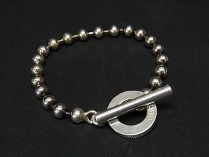 1円 ■美品■ GUCCI グッチ SV925 ボールチェーン ブレスレット アクセサリー メンズ レディース シルバー系 AX2190