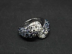 1円 ■美品■ SWAROVSKI スワロフスキー ラインストーン リング 指輪 アクセサリー 表記サイズ58 約15号 シルバー系 レディース AV6757