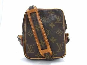 1円 LOUIS VUITTON ルイヴィトン M45268 モノグラム ミニダヌーブ ポーチ ポシェット ミニバッグ ショルダー 肩掛け ブラウン系 AX2962