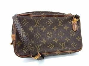 1円 LOUIS VUITTON ルイヴィトン M51828 モノグラム ポシェットマルリーバンドリエール ショルダーバッグ 斜め掛け ブラウン系 AX3537