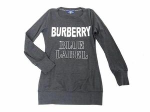 1円 ■美品■ BURBERRY バーバリーブルーレーベル コットン100% 長袖 トップス 表記サイズ38 洋服 レディース ダークグレー系 BF5671